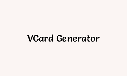 VCard Generator